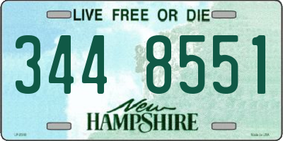 NH license plate 3448551