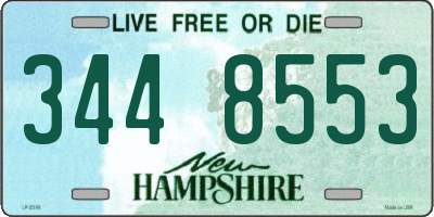 NH license plate 3448553