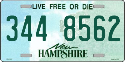 NH license plate 3448562