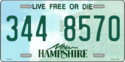 NH license plate 3448570