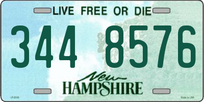 NH license plate 3448576