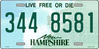 NH license plate 3448581