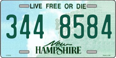 NH license plate 3448584