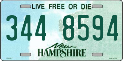 NH license plate 3448594