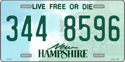 NH license plate 3448596