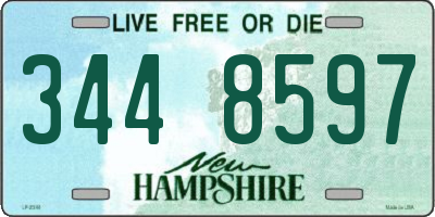 NH license plate 3448597