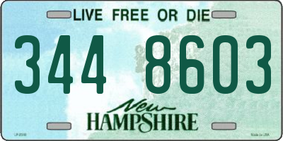 NH license plate 3448603