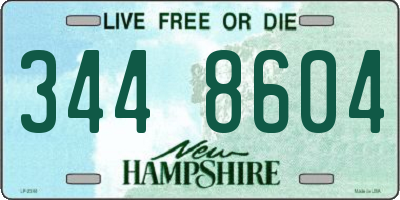 NH license plate 3448604
