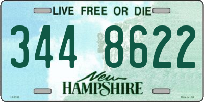 NH license plate 3448622