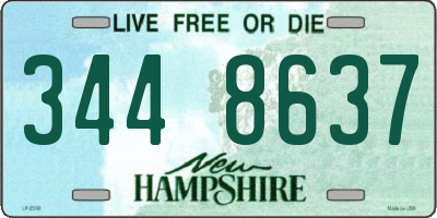 NH license plate 3448637