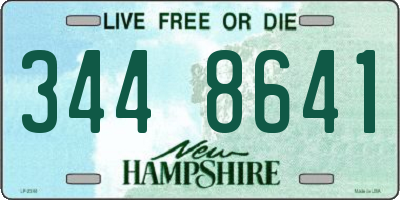 NH license plate 3448641