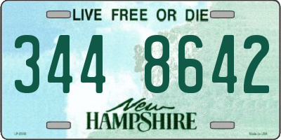 NH license plate 3448642