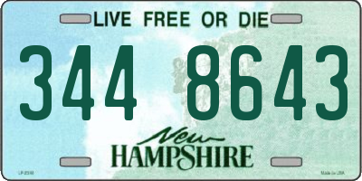 NH license plate 3448643