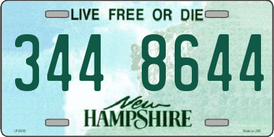 NH license plate 3448644