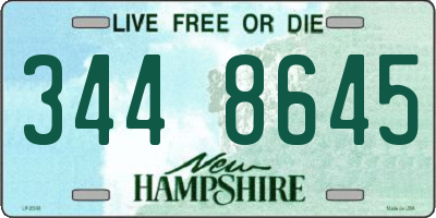 NH license plate 3448645