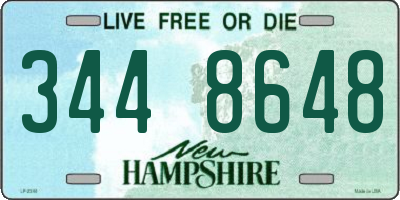 NH license plate 3448648