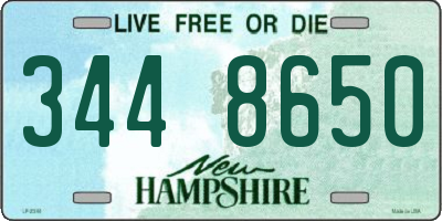 NH license plate 3448650