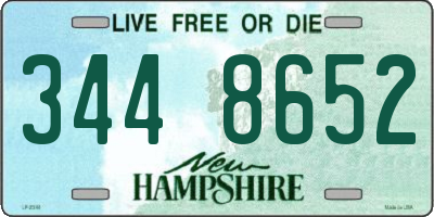 NH license plate 3448652