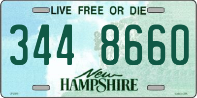 NH license plate 3448660