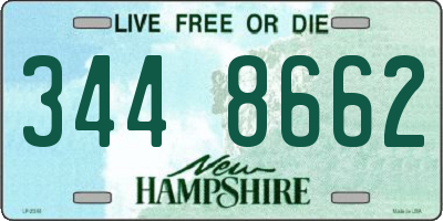 NH license plate 3448662