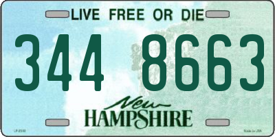 NH license plate 3448663