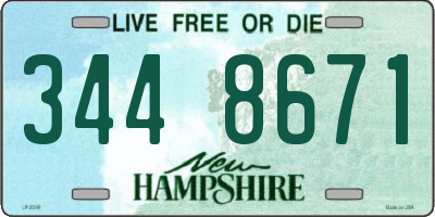 NH license plate 3448671