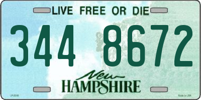 NH license plate 3448672