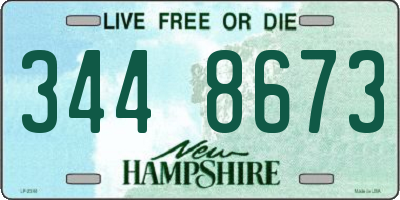 NH license plate 3448673