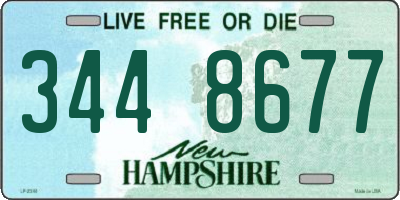 NH license plate 3448677
