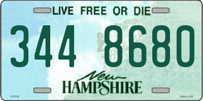 NH license plate 3448680