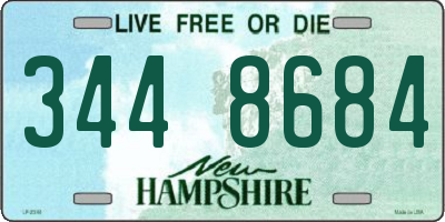 NH license plate 3448684