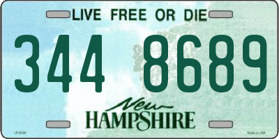 NH license plate 3448689