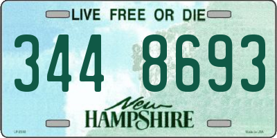 NH license plate 3448693