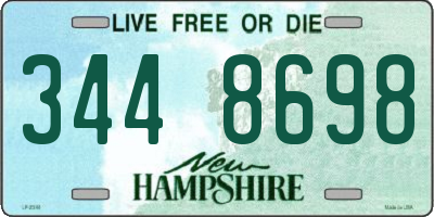 NH license plate 3448698