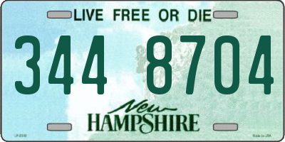 NH license plate 3448704