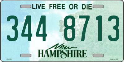 NH license plate 3448713