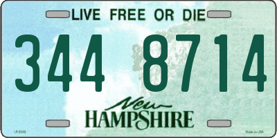NH license plate 3448714