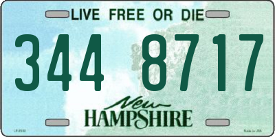 NH license plate 3448717