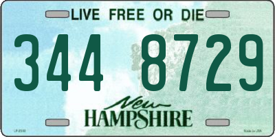 NH license plate 3448729