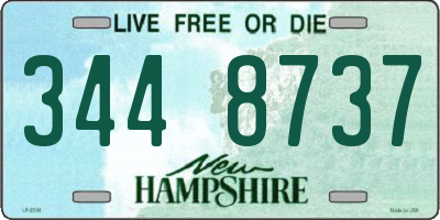 NH license plate 3448737