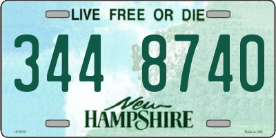 NH license plate 3448740