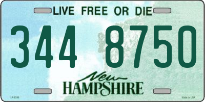 NH license plate 3448750