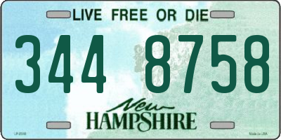 NH license plate 3448758
