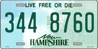 NH license plate 3448760