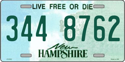NH license plate 3448762