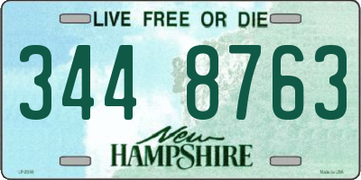 NH license plate 3448763