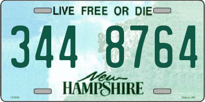 NH license plate 3448764