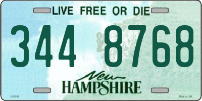 NH license plate 3448768