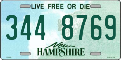NH license plate 3448769