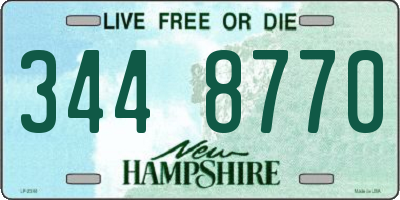 NH license plate 3448770
